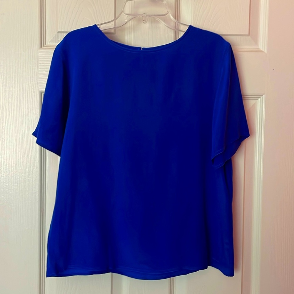 Vintage Deep Blue Silk blouse